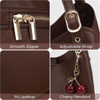 Brown Leather Tote Bag For Women Slouchy Purse Hobo Shoulder Bag Designer Handbags For Work Shopping Daily