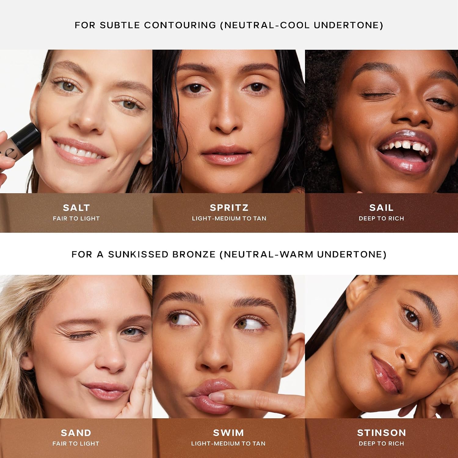 Saie Dew Bronze - Hydrating Liquid Bronzer Stick For A Sun Kissed Glow - Liquid Contour Stick Infused With Nourishing Skin Care Ingredients - Sculpted Face Makeup Essential - Sand (0.4 Oz)