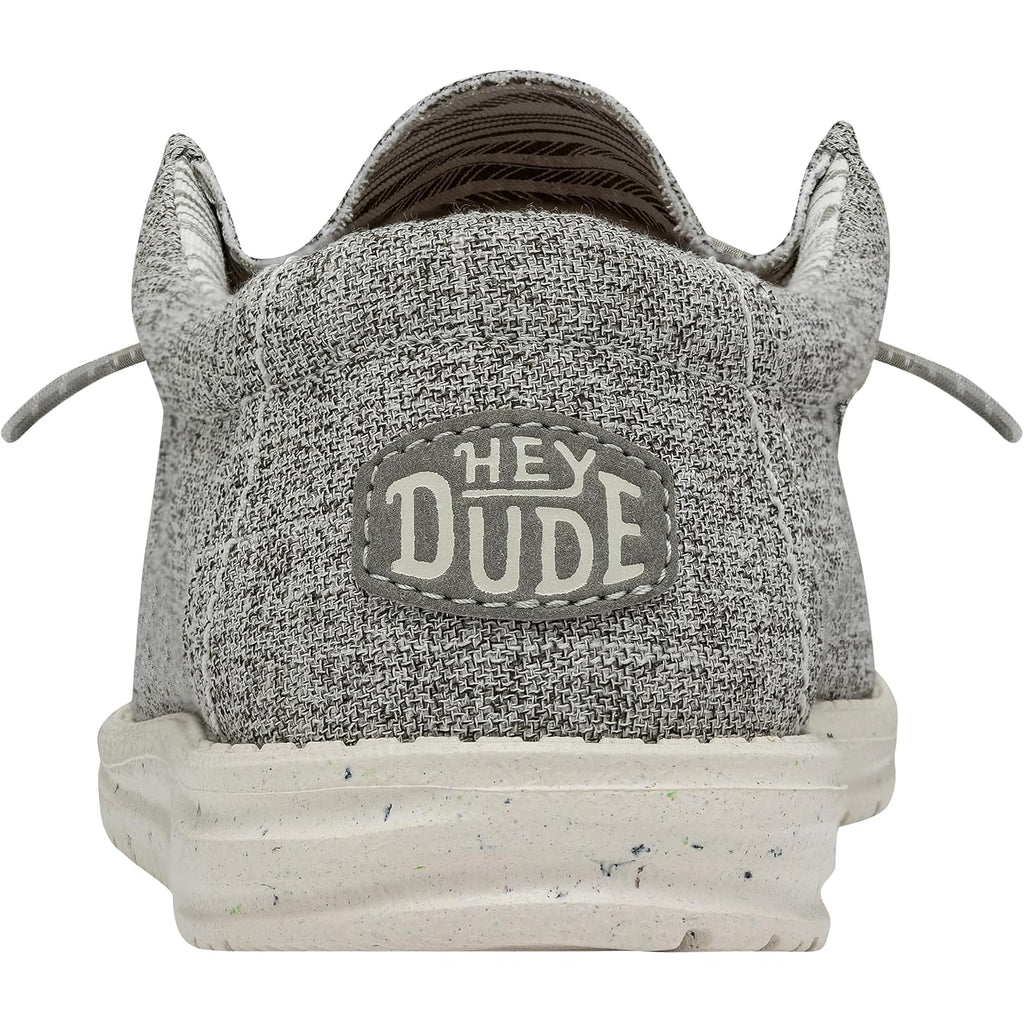 Heydude Men'S Wally Blend Linen Slip On Loafer, Linen Iron Size 10 | Lightweight Casual Shoe With Easy On Elastic Laces