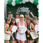 8 Pack Adjustable Bachelorette Hat, 1 Wife of the Party Cap and 7 the Party Cap for Bridesmaid Bride Wedding Gift Beige, Green
