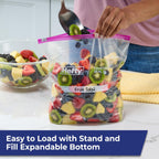 Hefty Slider Gallon Storage Bags, 66 Count, Gallon Size Slider Storage Bags For Storing Food, Bulk Snacks, Travel Toiletries, First Aid Kits, And More, Writable Label, Secure Zip And Click Closure