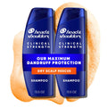 Head & Shoulders Anti-Dandruff Shampoo With 1% Selenium Sulfide, Clinical Strength Dry Scalp Rescue Shampoo Twin Pack, Seborrheic Dermatitis Relief, Dry Scalp 13.5 Fl Oz Each