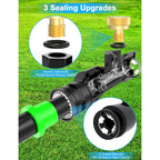 Misters For Outside Patio 89Ft(27.3M)+34 Brass Mist Nozzles+A Brass Adapter(3/4") Detachable Outdoor Misting Cooling System For Garden, Waterpark, Greenhouse, Backyard