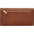 Fossil Women's Logan Leather Wallet RFID Blocking Flap Clutch Organizer