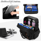 Large Capacity Barber Case, Travel Hairdresser Bag Holds Various Hair Cutting Tools, Black