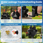 Mixc 8-Nozzles Standing Misters For Outside Patio, 2.6-5.3Ft Adjustable Outdoor Misting Cooling System With 36Ft Leak-Resistant Water Tubing, Portable Mist Hose For Patio, Backyard & Pool