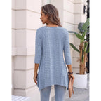 Zeagoo 3/4 Sleeve Womens Tops Dressy Casual Tunics to Wear with Leggings Loose Fit Cute Blouses 2026 Trendy