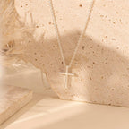 Cross Necklace for Women, Dainty 14K Gold Plated Cross Pendant Necklace Small Cross Choker Cute Gold Necklaces for Women Trendy Cute Baptism Religious Faith Jewelry Teen Gifts