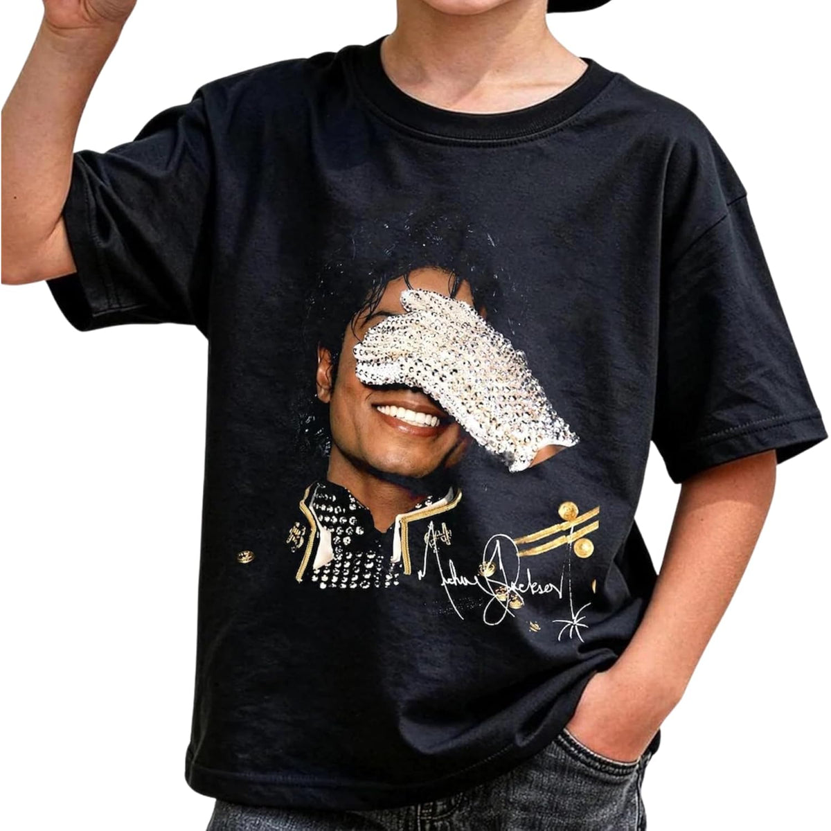Handmade The King Of Pop Mj Shirt, Pop Music Legend Tee, Retro Vintage Graphic Michael T-Shirt, Jackson Mj Shirt Unisex Adults Kids Youth Multicolor