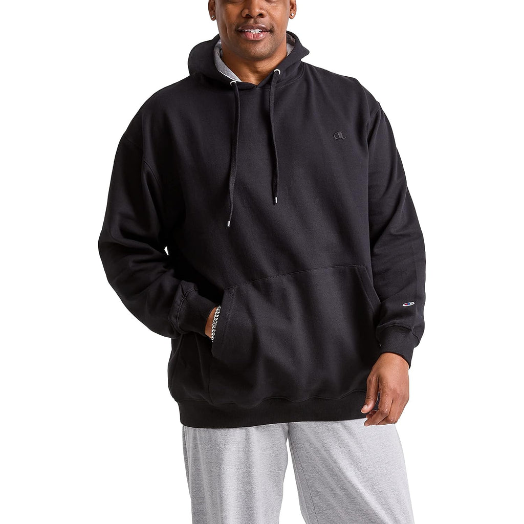 Champion Men'S Pullover Fleece Hoodie, Standard Fit, Midweight, C Logo, Available In Regular And Big & Tall