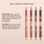Charlotte Tilbury Lip Cheat Contour Duo - Dual-Sided Lip Liner Pencil to Sculpt & Fill for an Easy Contour Effect - Helps Prevent Lipstick Feathering