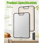 Non Toxic Titanium Cutting Board For Kitchen, Food Grade Titanium Cutting Boards 2 In 1 Double Sides, Non Slip Cutting Mat 16" X 11"