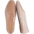 Cushionaire Siesta Modern Lattice Ballet Flats For Women, Comfortable Slip On Pointed Toe Womens Jelly Shoes