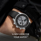 Strap For Omega X Swatch Moonswatch Watch 20Mm,Folding Buckle Lunar Soil Texture Band Compatible Omega Swatch Moonswatch Speedmaster,Curved No Gap Replacement Strap For Men Women