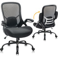 Big And Tall 400Lbs Heavy Duty Office Chair, 5" Thickened Seat Ergonomic Desk Chair With Adjustable Armrests, Home Office Computer Chairs For Long Hours Mesh Executive Chair(Black)