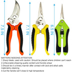 Pruning Shears, 4 Pack Garden Shears With Gardening Gloves, Clippers Handheld, Stainless Steel Garden Snips, Lengnoyp Pruners For Gardening