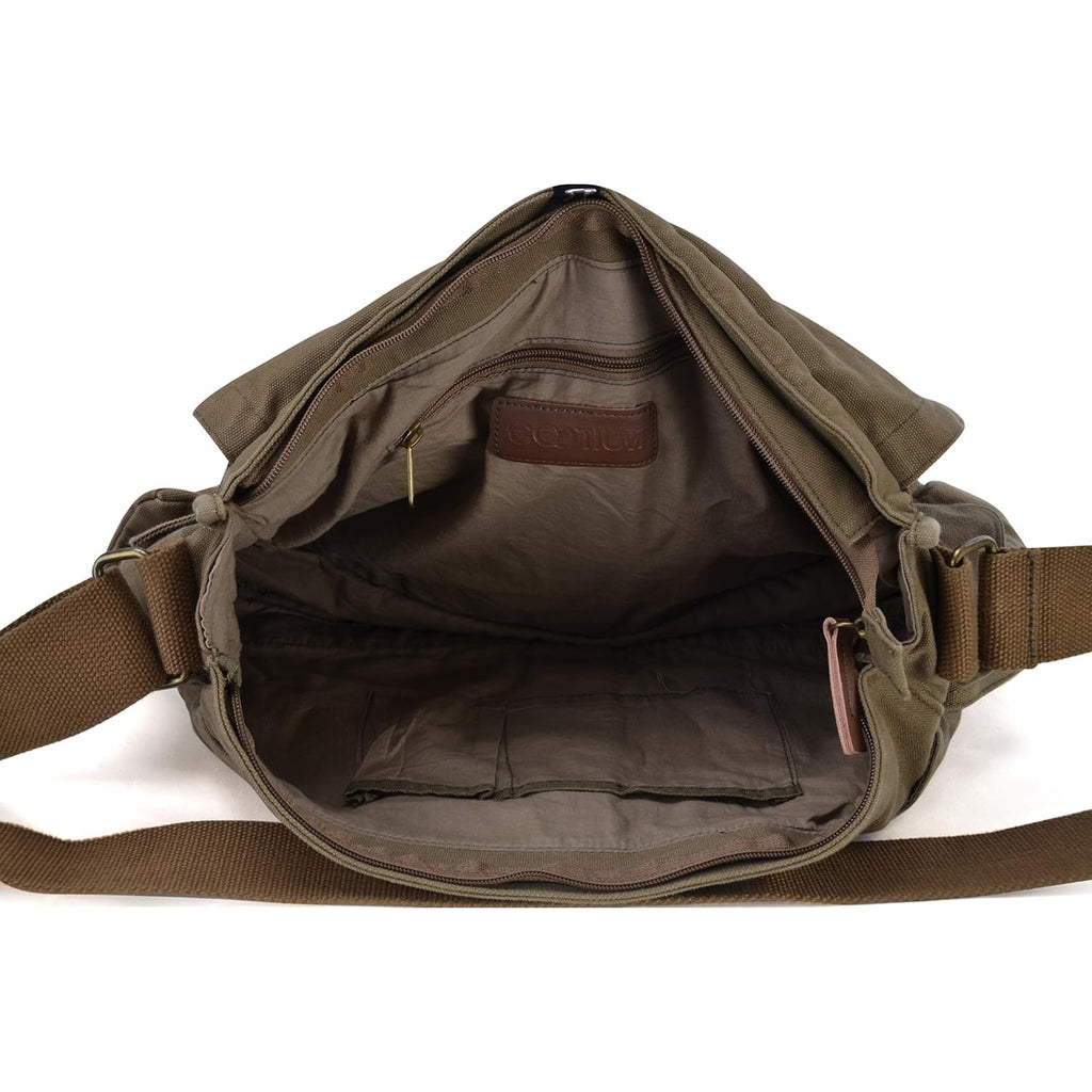 Gootium Canvas Messenger Bag - Vintage Cross Body Shoulder Satchel