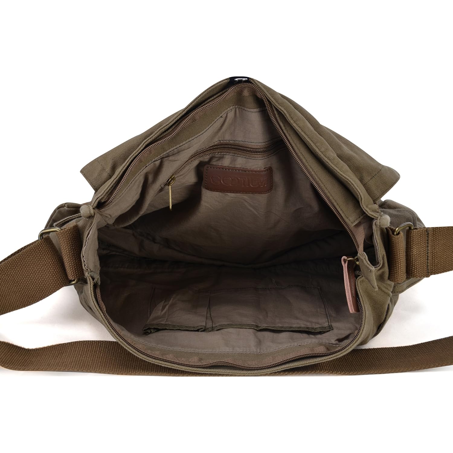 Gootium Canvas Messenger Bag - Vintage Cross Body Shoulder Satchel