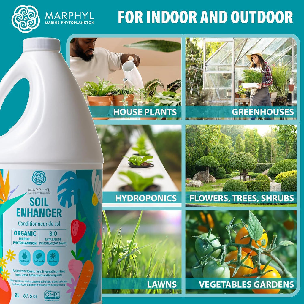 Marphyl All-Purpose Plant Food – Organic Nutrient-Rich Fertilizer & Soil Enhancer For Indoor & Outdoor Flowers, Vegetables, Succulents, Bamboo & Hydroponics
