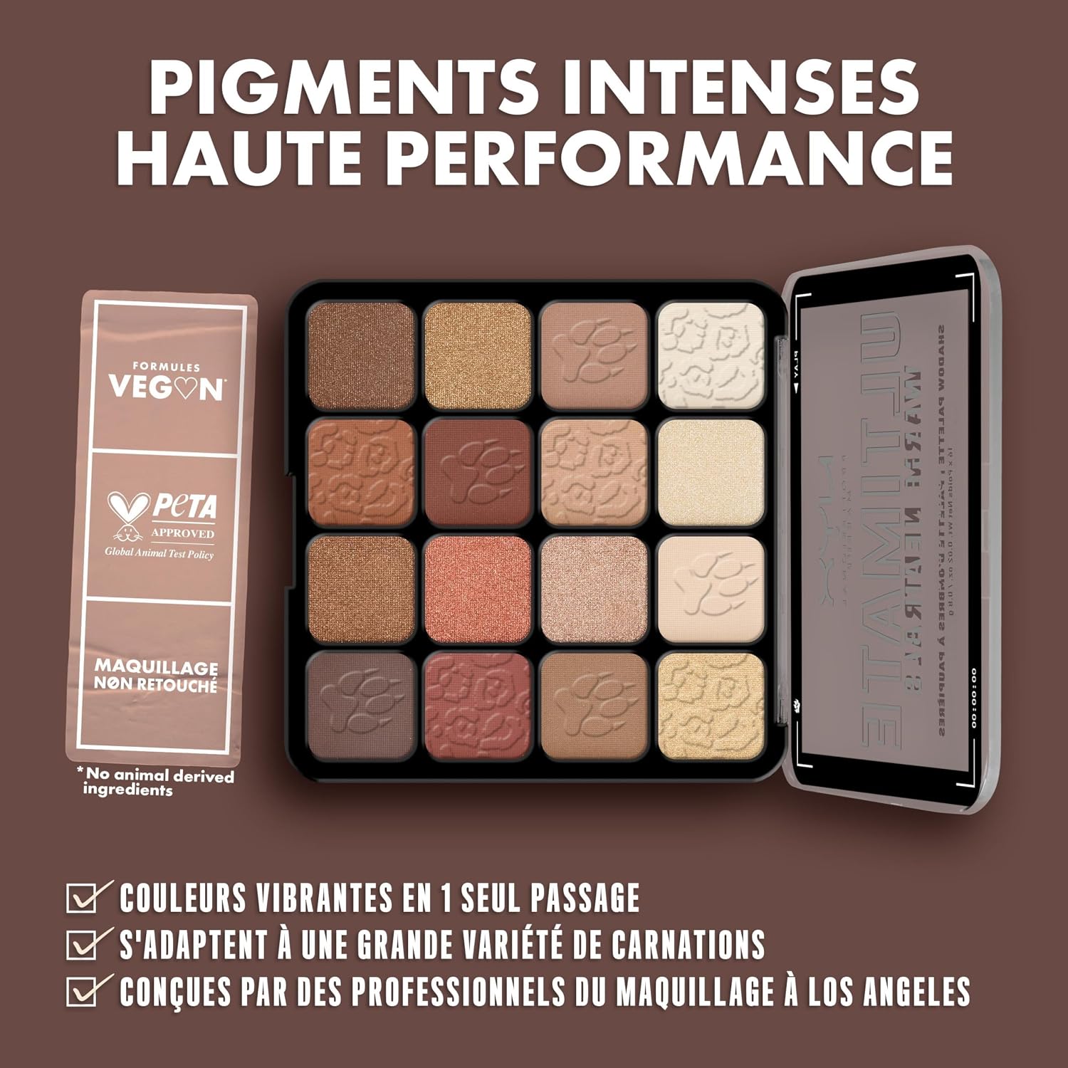 Nyx Professional Makeup Ultimate Shadow Palette, Eyeshadow Palette - Warm Neutrals