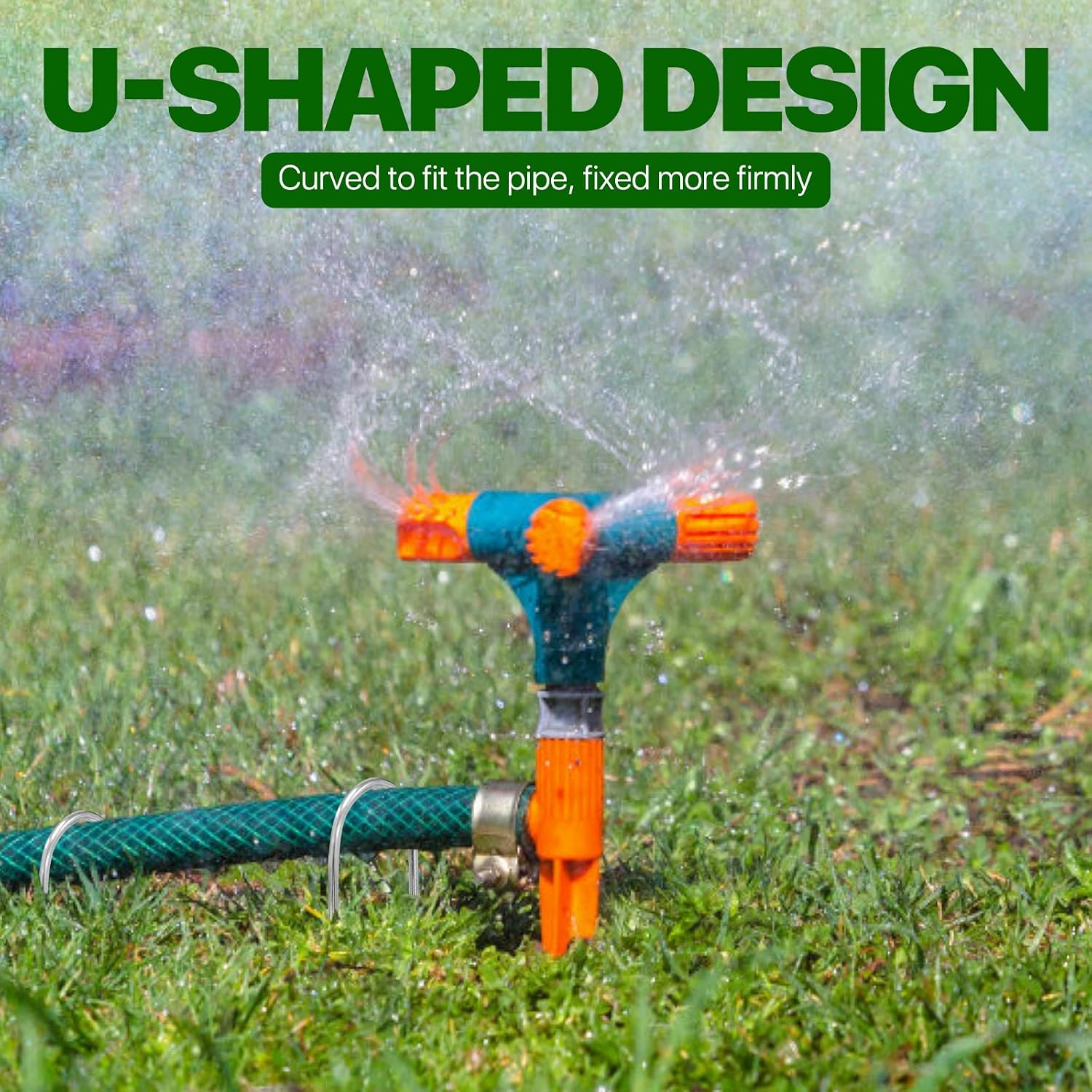 U Shape Garden Stakes 50 Packs 4 Inch 11 Gauge Irrigation Tubing Stakes, Heavy Duty Galvanized Landscape Staples For Tube, Lawns, Landscape Fabrics,Irrigation Hose And Weed Barriers