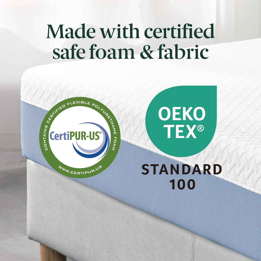 Zinus 10 Inch Queen Cooling Essential Memory Foam Mattress [NewVersion], Fiberglass Free, Medium Feel, Breathable Cooling Layers, Certified Safe Materials