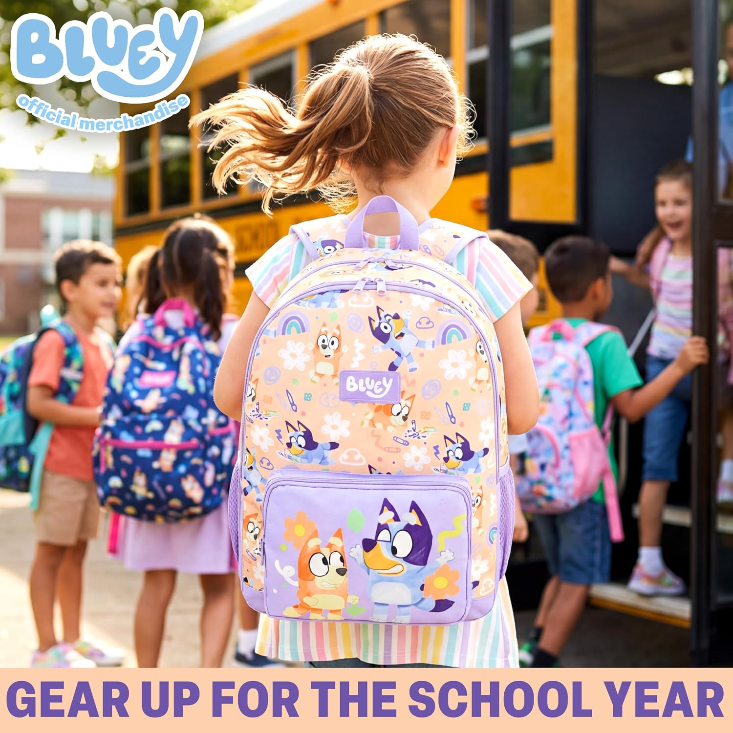 Get Trend Paw Patrol | Bluey | Squishmallows Girls Backpack, 18 Inch | Officially Licensed Bookbag, Kids School Bag With Padded Adjustable Straps For Back To School, Travel, Gifts For Girls