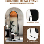 Delma Arched Mirror Full Length,Standing Mirror Full Body,Large Floor with Stand for Wall Entryway Door Bedroom Bathroom Living Room