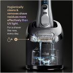 Braun Electric Razor for Men Series 9 PRO+ Electric Foil Shaver with Precision Trimmer and 6in1 SmartCare Center, Silver, 9667cc
