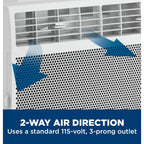 Ge Window Air Conditioner 5,000 Btu Ac Unit For Small Rooms Up To 150 Sq Ft With Manual Controls & 2 Cooling Modes For Bedroom Or Living Room, Easy Install Kit, White
