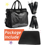 Large Ita Backpack Shoulder Tote Bag Crossbody Handbags With Insert,Kawaii Ita Purse,For Pin Display,Kpop Fan Anime (Pins Not Included) (Black)