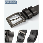 Mens Dress Belt,Genuine Casual Leather Belts For Men 1.5" Width