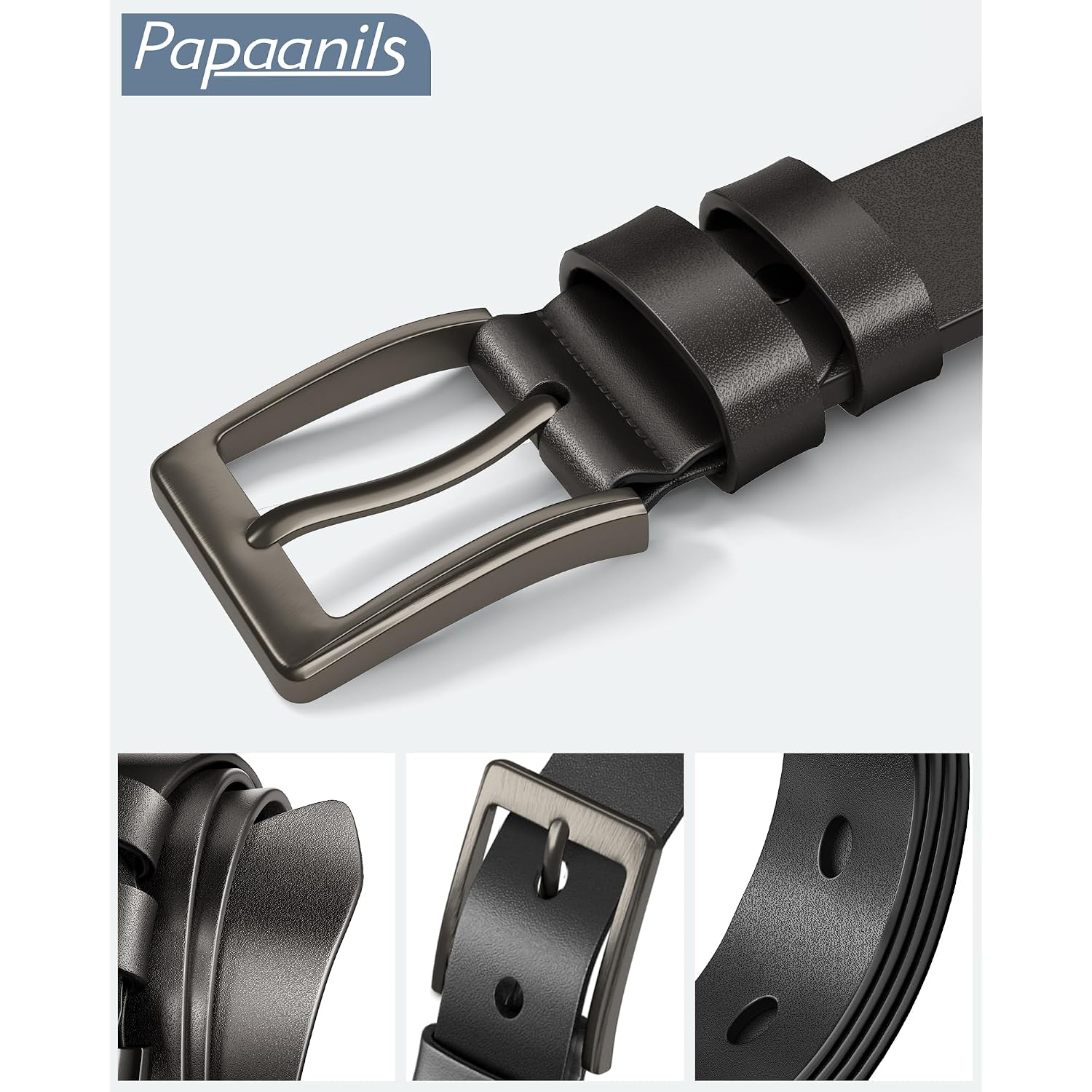 Mens Dress Belt,Genuine Casual Leather Belts For Men 1.5" Width