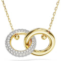 Swarovski Dextera Pendant Necklace with Interlocking Loop and Clear Crystals