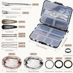 Teenitor 163Psc Hair Accessories Kit, Bobby Pins Hair Pins Hair Net Hair Clips And Hair Ties Hair Bands, Hair Kit For Dances Ballet Competition With Hair Accessories Organizer