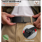 Bulliant Men Belt-Reversible Ratchet Belt Stretchable For Gift Men Work Casual Golf 1 3/8"-Cut For Fit -2 In 1Belt