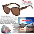 Polarspex Polarized Cat Eye Sunglasses For Women – Oversized Uv400 Celebrity Fashion Sun Glasses For Beach Or Driving