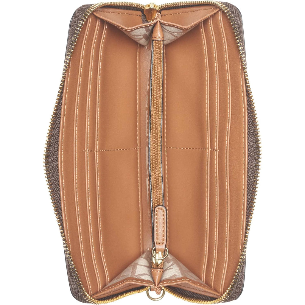 Calvin Klein Key Item Saffiano Continental Zip Around Wallet with Wristlet Strap