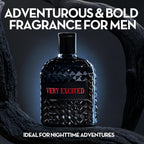 A CENTER Men's Cologne Valentine Milano&Very Excited Eau de Parfum Gift Set - 3.4 Fl Oz Each | Citrus Spicy & Woody Ambergris Fragrance | Luxury Perfume for Day & Night