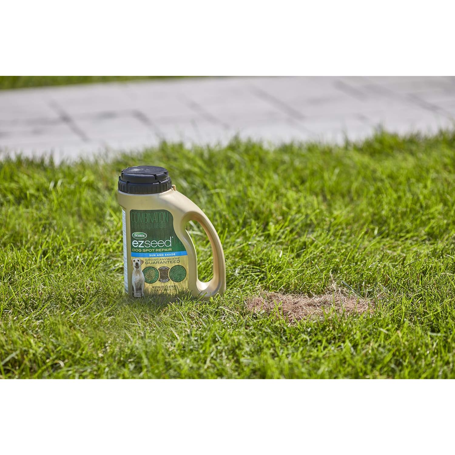 Scotts Ez Seed Dog Spot Repair Sun And Shade, 2 Lbs. | Combination Mulch, Grass Seed Mix And Soil Amendment To Neutralize And Repair Pet Spots