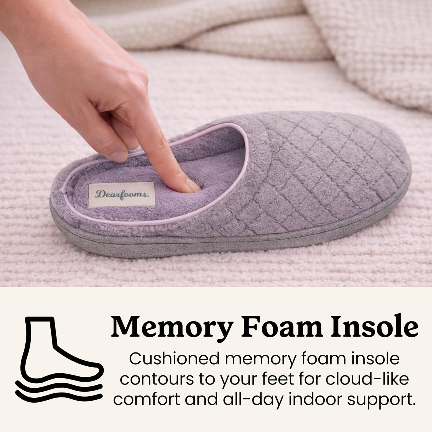 Leslie Terry Clog House Shoes With Memory Foam, Indoor Slippers With Wide Widths