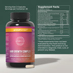 Primal Harvest Hair Growth Vitamins, Hair Growth for Women & Men - 60 Hair Growth Pills, Natural Hair Thickening Products for w/Biotin & Zinc - Hair Supplement, Regrowth Hair Vitamins
