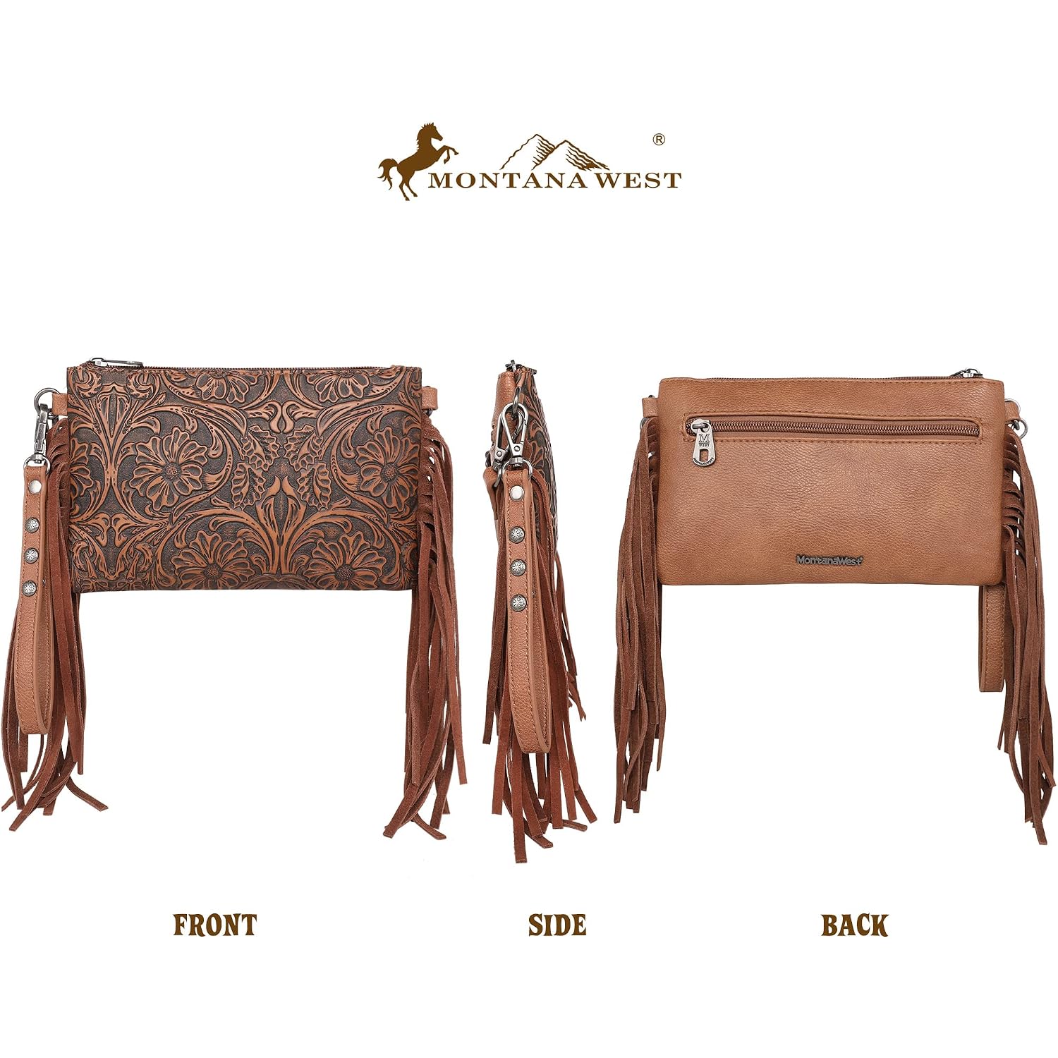 Montana West Western Purse For Women Crossbody Bag Wristlet Clutch Purse