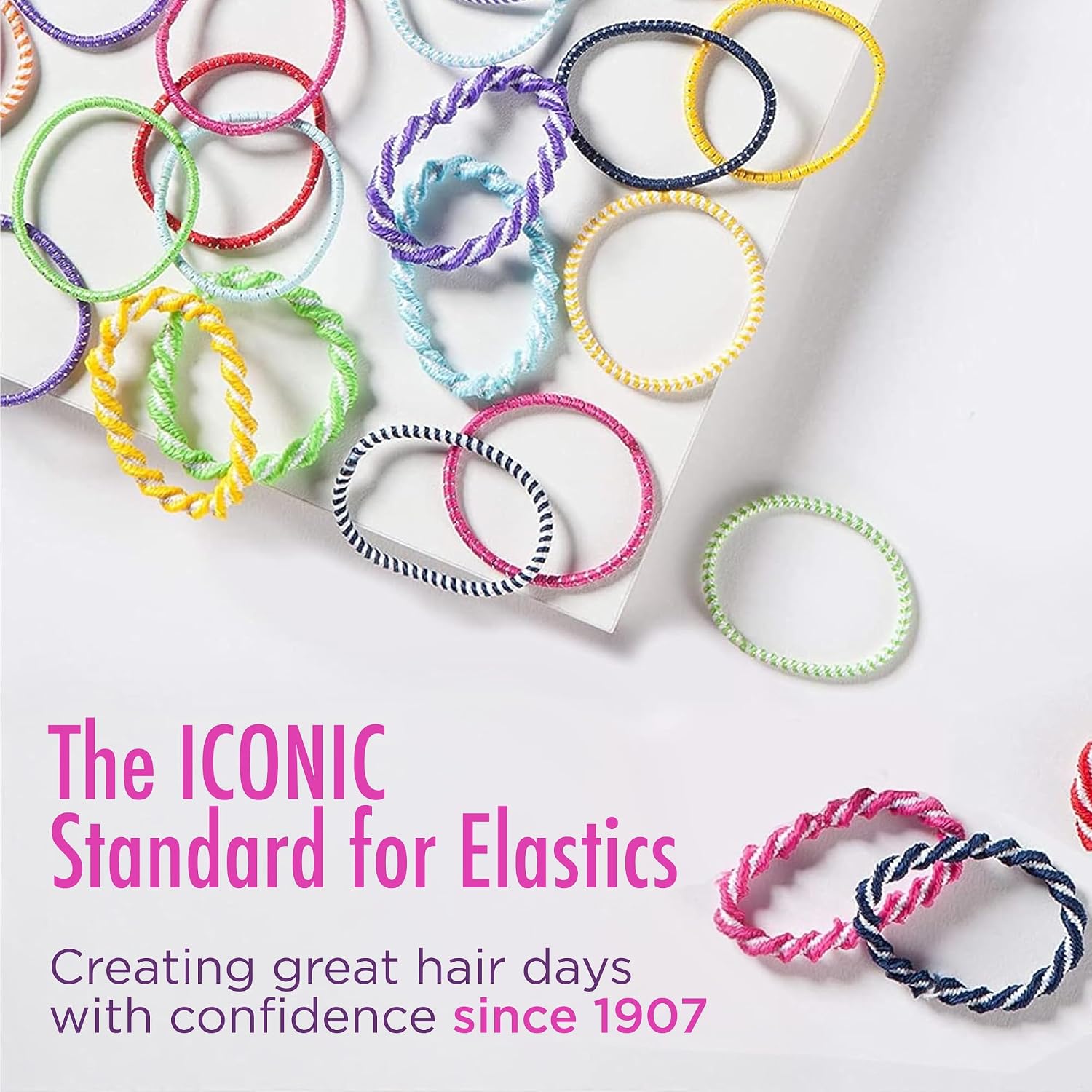 Goody Kids Ouchless Hair Elastics – No Pull, No Breakage, Tangle-Free Hold For Fine Hair – 60 Count, Assorted Colors, Long-Lasting Ponytail Holders For Girls & Boys