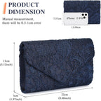 UBORSE Evening Bag Lace Clutch Purse for Women Formal Elegant Envelope Wedding Party Cocktail Crossbody Shoulder Bag