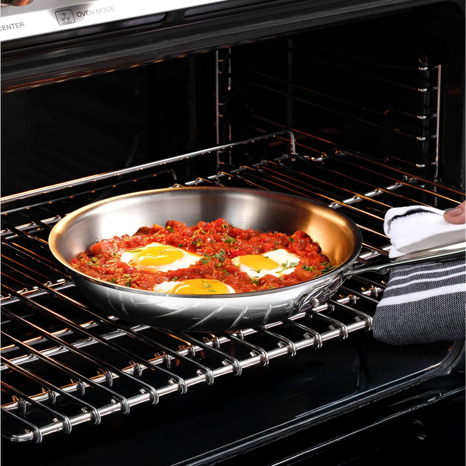 All-Clad D3® Stainless Steel 12 Inch Frying Pan With Lid- Made In The Usa- The Original Bonded Professional Cookware- Oven Safe & Induction Compatible