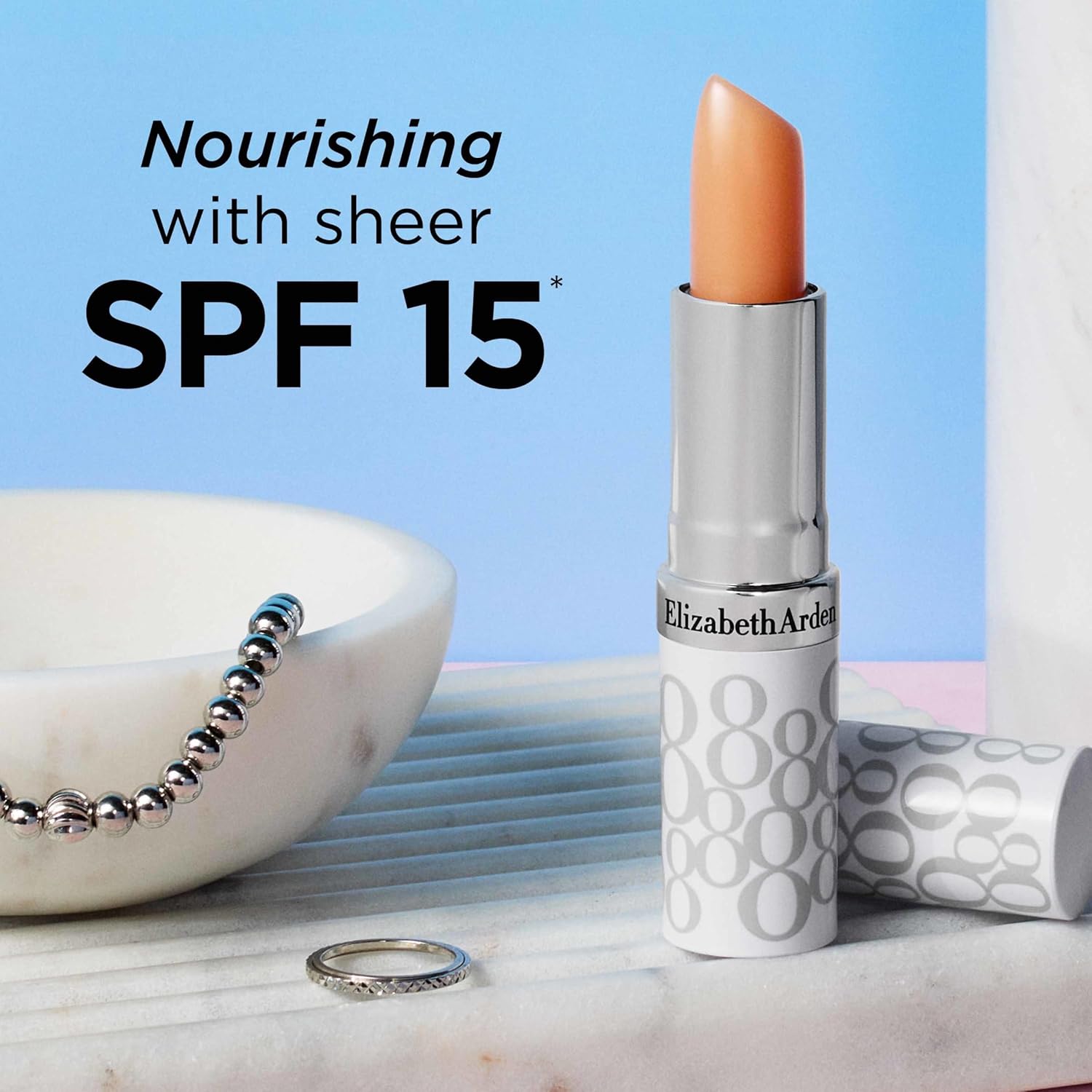 Elizabeth Arden Eight Hour Cream Lip Protectant Stick, SPF 15 Sunscreen Balm, Moisturizer for Dry, Cracked Lips with Shea Butter, Coconut Oil & Vitamin E, 0.13 oz
