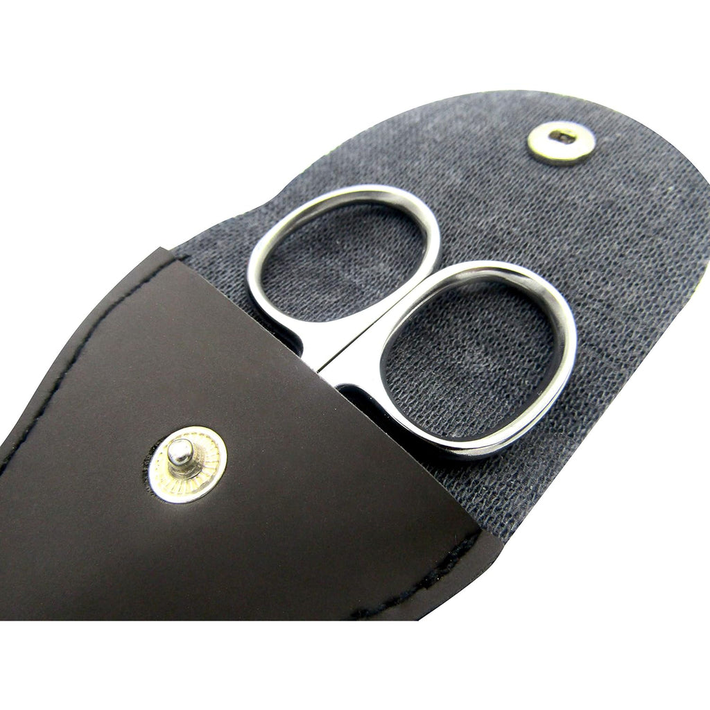 Rounded Stainless Steel Small Facial Hair Scissors, 3.7 Inches - Rounded Tip Scissors for Nose Hair, Mustache, Beard, Eyebrows, Eyelashes & Baby Nails