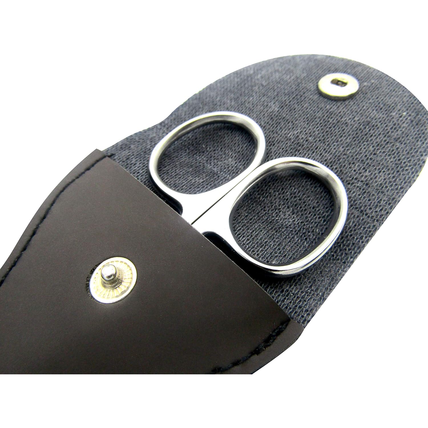 Rounded Stainless Steel Small Facial Hair Scissors, 3.7 Inches - Rounded Tip Scissors for Nose Hair, Mustache, Beard, Eyebrows, Eyelashes & Baby Nails