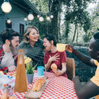 Yoiemivy Portable Fly Fans For Tables To Keep Your Food/Meal Clean For Outdoor, Indoor, Picnic, Dinner And Classroom, Wood Grain, 4 Pack